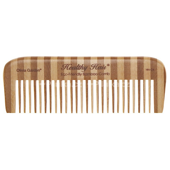 Olivia Garden Bamboo Healthy Hair Comb 4 Bambusový hřeben s antistatickým efektem Eco 15 cm
