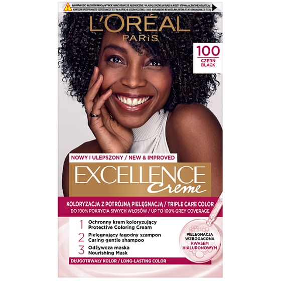 Loreal Paris Excellence Creme barva na vlasy 100 Černá