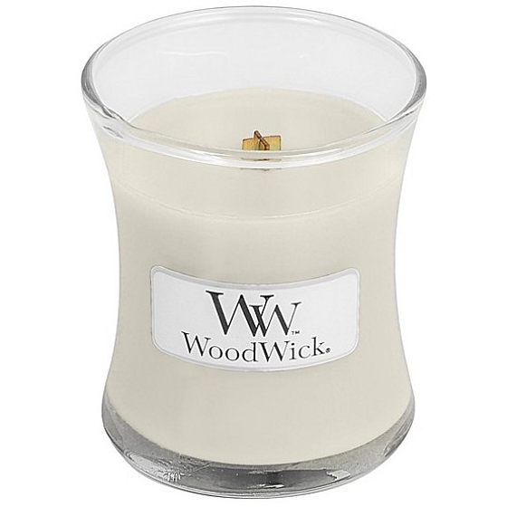 WoodWick Solar Ylang - Sluneční Ylang vonná svíčka s dřevěným knotem a víčkem sklo malá 85 g