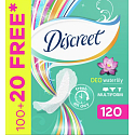 Discreet Deo Waterlily slipové intimní vložky pro každodenní použití 120 kusů