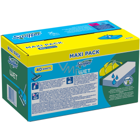 Swiffer Wet Citrus Fresh náhradní vlhčené ubrousky na podlahu 40 kusů