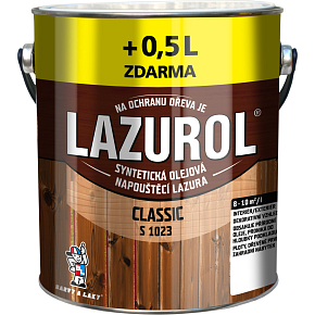 Lazurol Classic S1023 tenkovrstvá lazura na dřevo s obsahem olejů, 0022 palisandr, 2,5 + 0,5 l Lazurol Classic S1023 tenkovrstvá lazura na dřevo s obsahem olejů, 0022 palisandr, 2,5 + 0,5 l