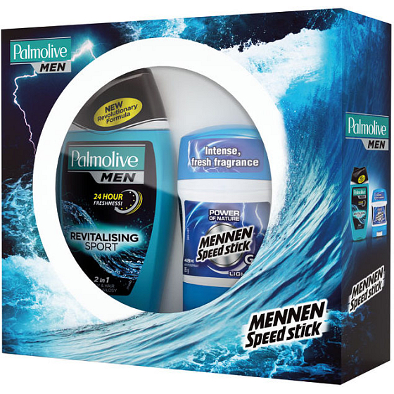 Palmolive Men deodorant gel 85 g + sprchový gel Revitalizing Sport 250 ml, kosmetická sada