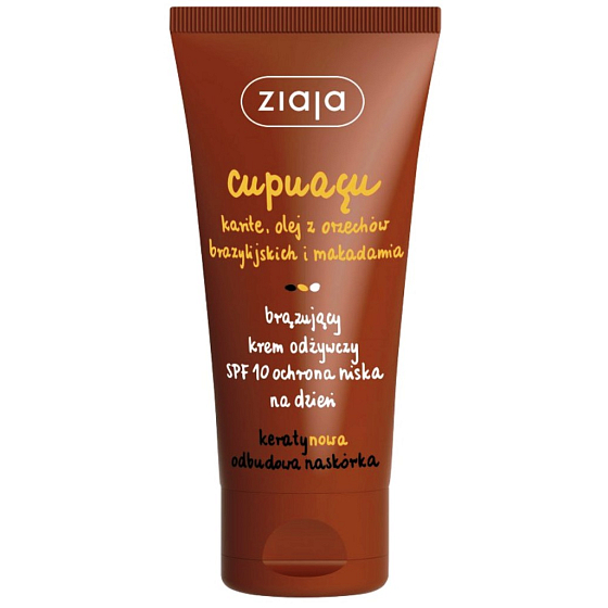 Ziaja Cupuacu bronzing SPF 10 vyživující samoopalovací pleťový krém na den 50 ml