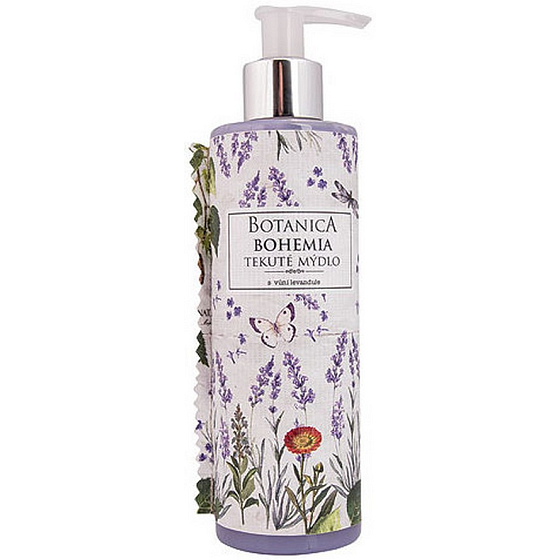 Bohemia Gifts Botanica Levandule s olivovým olejem, extraktem z bylin a jogurtovou aktivní složkou tekuté mýdlo dávkovač 250 ml