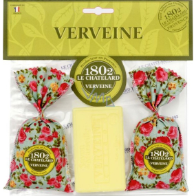 Le Chatelard Verbena a Citron látkový pytlíček plněný vonnou směsí 2 x 18 g + toaletní mýdlo 100 g, kosmetická sada