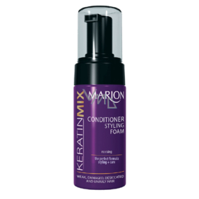 Marion Keratin Mix pěna pro tvarování účesu a péči o slabé, poškozené, suché a nepoddajné vlasy dávkovač 100 ml