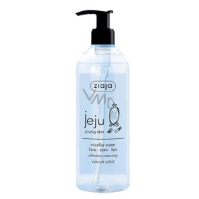 Ziaja Jeju Micelární voda bez parfemace pro obličej, oči a rty s protizánětlivými a antibakteriálními účinky 390 ml