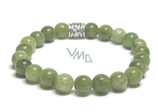 Turmalin Verdelit zelený náramek elastický přírodní kámen, kulička 8 mm / 16 - 17 cm, strážce dobré nálady