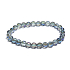 Křišťál Aqua aura modrá fazet polopokovený povrch, náramek elastický přírodní kámen, kulička 6 mm / 16 - 17 cm, kámen kamenů