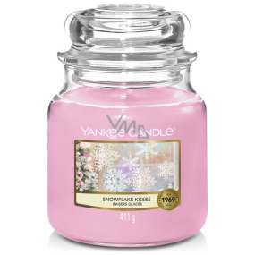 Yankee Candle Snowflake Kisses - Polibky sněhové vločky vonná svíčka Classic střední sklo 411 g
