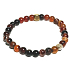 Sardonyx náramek elastický přírodní kámen, kulička 6 mm / 16 - 17 cm, kámen štěstí a životní síly