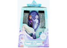 Disney Frozen hřeben + vlasové třpytivé prameny 2 kusy + glitry na vlasy, kosmetická sada pro děti