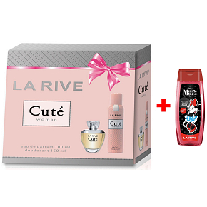 LA RIVE CUTÉ parfémovaná voda 100 ml + deodorant sprej 150 ml, dárková sada pro ženy + Sprchový gel La Rive 2v1 Minie 250 ml NAVÍC