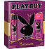 Playboy Queen of The Game deodorant sprej pro ženy 150 ml + sprchový gel 250 ml, kosmetická sada