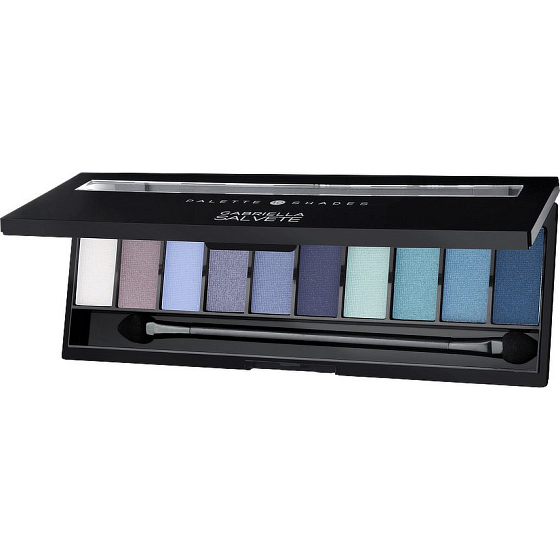 Gabriella Salvete Palette 10 Shades paleta očních stínů se zrcátkem a aplikátorem 04 Aqua 12 g