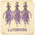 Bohemia Gifts Lavender zavěšená malovaná dekorativní kachlík 10 x 10 cm
