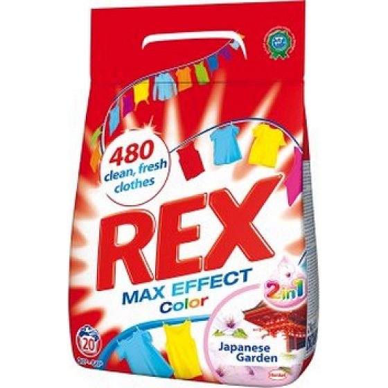 Rex Max Effect Color 2v1 Japanese Garden prášek na praní barevného prádla 20 dávek 1,4 kg