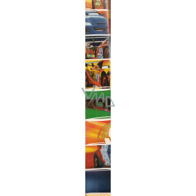 Hoomark Dárkový balicí papír 70 x 200 cm Cars Auta Modro-žluto-zeleno-červený