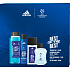 Adidas UEFA Champions League Best of The Best voda po holení 100 ml + parfémovaný deodorant sklo 75 ml + sprchový gel 250 ml + deodorant sprej 150 ml, kosmetická sada pro muže