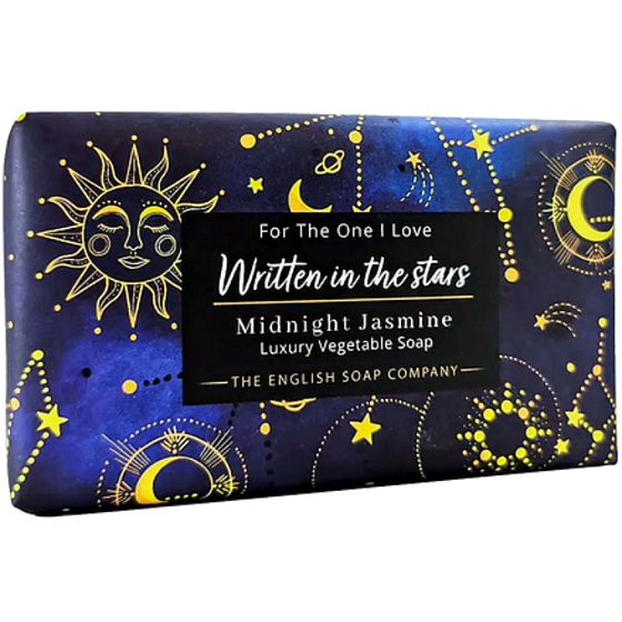 English Soap Written in the Stars Midnight Jasmine - Půlnoční jasmín přírodní parfémované toaletní mýdlo s bambuckým máslem 190 g