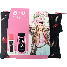 B.U. Absolute Me parfémovaný deodorant sklo 75 ml + sprchový gel 250 ml + kosmetická etue, kosmetická sada pro ženy