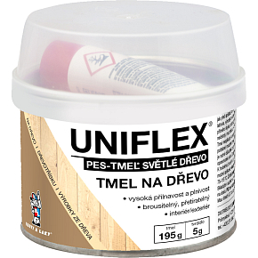 Uniflex PES-TMEL dřevo, tmel na dřevo, světlé dřevo, 200 g