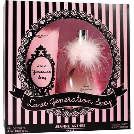 Jeanne Arthes Love Generation Sexy parfémovaná voda pro ženy 60 ml + tělové mléko 200 ml, dárková sada