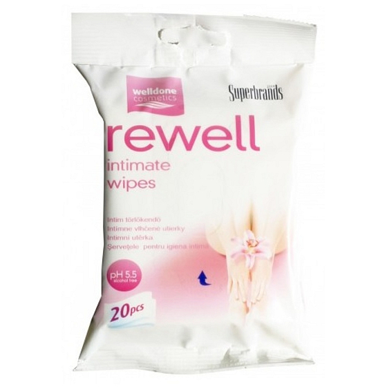 Well Done Rewell Intimate Wipes intimní vlhčené ubrousky 20 kusů