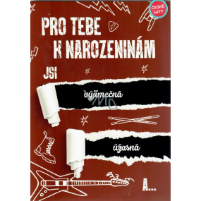 Albi Hrací přání do obálky K narozeninám Přání s textem Síla starejch vín Škwor 14,8 x 21 cm