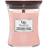 WoodWick Pressed Blooms & Patchouli - Drcené květy a pačuli vonná svíčka s dřevěným knotem a víčkem sklo malá 85 g