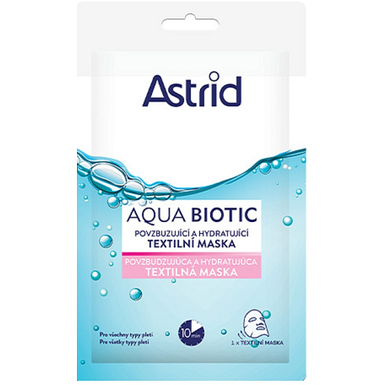 Astrid Aqua Biotic povzbuzující a hydratující textilní maska pro všechny typy pleti 20 ml