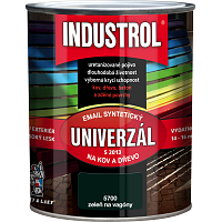 Industrol S2013 univerzál lesk vrchní barva na kov a dřevo, 5700 vagónová zeleň, 750 ml