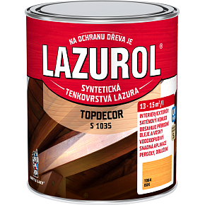 Lazurol Topdecor S1035 tenkovrstvá lazura na dřevo T064 buk, 750 ml