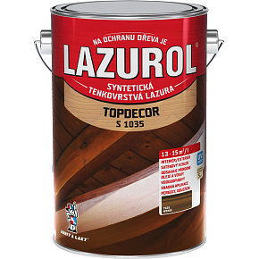Lazurol Topdecor S1035 tenkovrstvá lazura na dřevo T026 wenge, 4,5 l