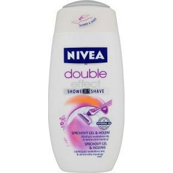 Nivea Double Effect sprchový gel hladké oholení 250 ml