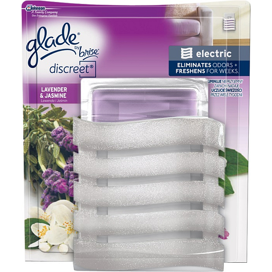 Glade Levandule & Jasmín Discreet electric elektrický osvěžovač vzduchu 8 g