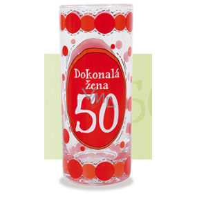 Nekupto Narozeninová sklenice Dokonalá žena 50 12 cm