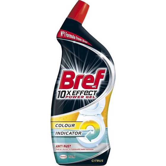 Bref 10x Effect Power gel Anti Rust Citrus tekutý WC čistič proti rzi 700 ml
