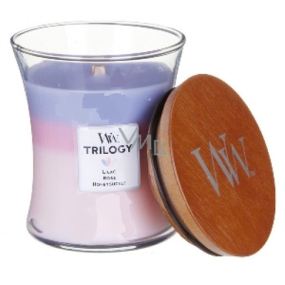 WoodWick Trilogy Botanical Garden - Botanická zahrada vonná svíčka s dřevěným knotem a víčkem sklo střední 275g