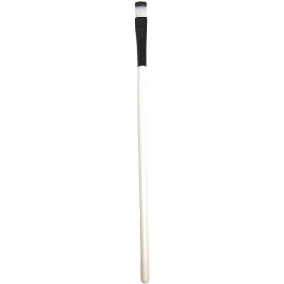 Kosmetický štětec černo-bílý rovný 18 cm