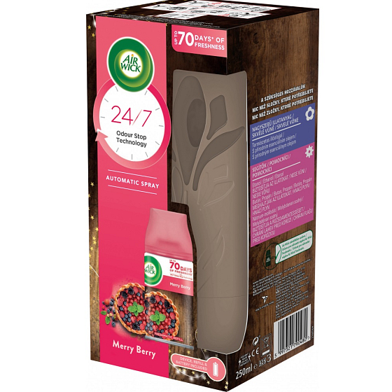 Air Wick FreshMatic Essential Oils Merry Berry - Vůně zimního ovoce automatický sprej 250 ml