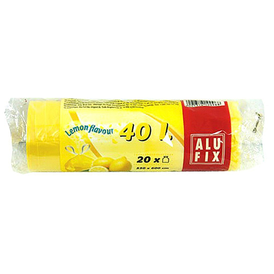 Alufix Aroma Citron odpadkové pytle zatahovací, 14µ, 40 litrů, 53 x 60 cm, 20 kusů