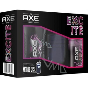 Axe Excite deodorant sprej pro muže 150 ml + sprchový gel 250 ml + pouzdro na telefon, kosmetická sada
