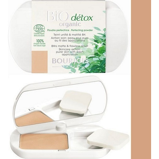 Bourjois Bio Détox Organic Perfecting Powder kompaktní pudr 55 Beige Foncé 9 g