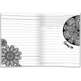 Ditipo Relax do kabelky Mandala s růžovými květy zápisník 15 x 10,5 cm
