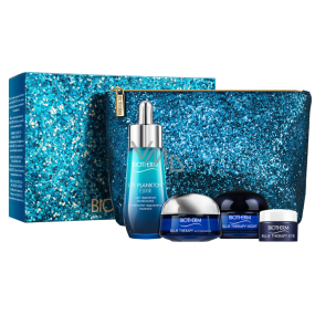Biotherm Life Plankton Elixir sérum 30 ml + Blue Therapy oční krém 5 ml + Blue Therapy denní krém 15 ml + Blue Therapy noční krém 15 ml + cestovní kosmetická taštička, kosmetická sada