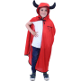 Rappa Halloween Kostým plášť Čertík Bertík pro děti, 3-10 let