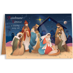 Nekupto Přání vánoční Betlém Požehnané Vánoce 115 x 170 mm 3586 K