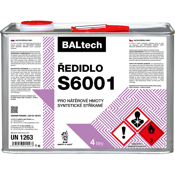 BALTECH ředidlo S6001, 4 l